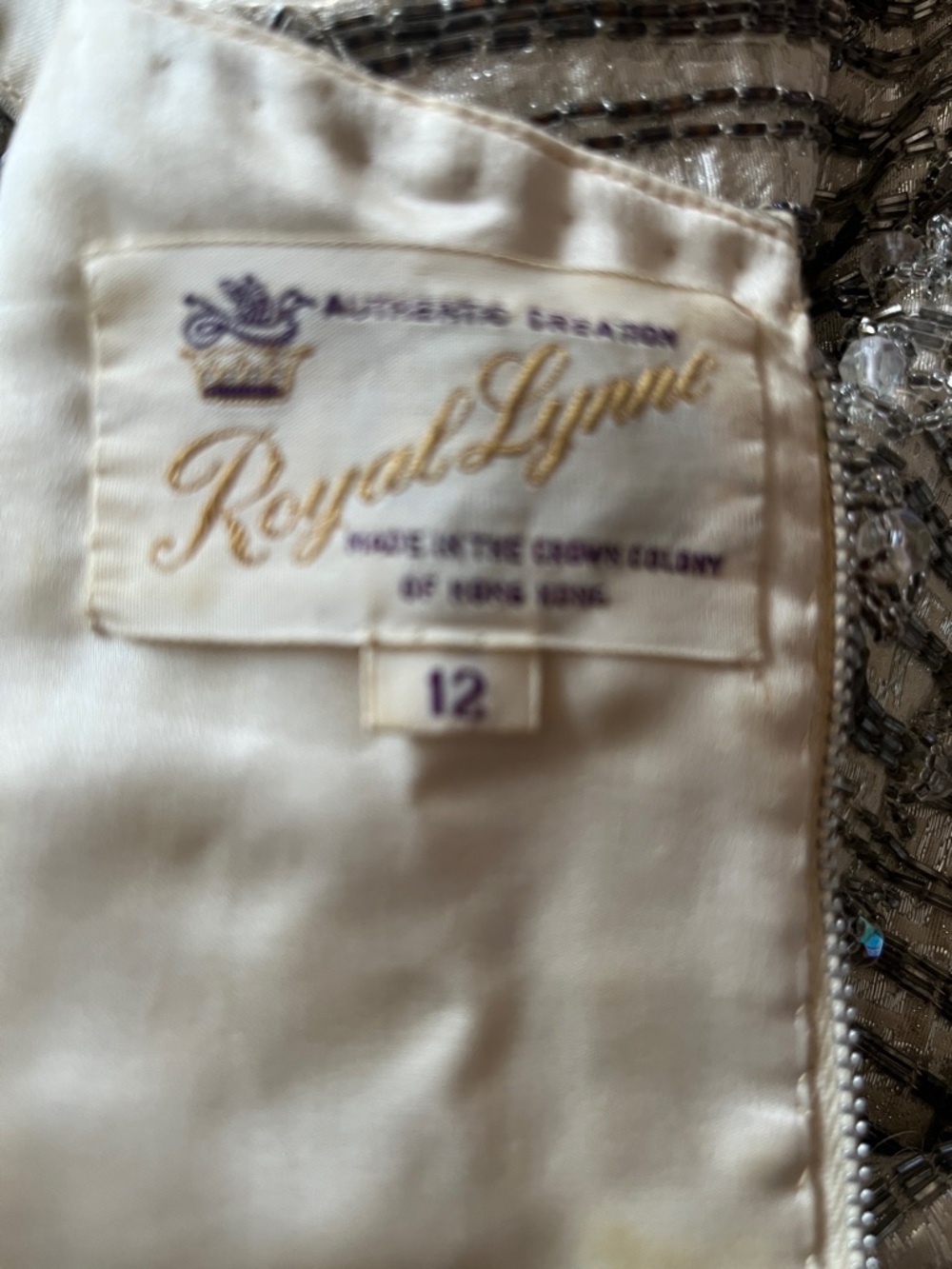 Rare Vintage 40-50’s embellished beaded crop top with faux diamond crystals.S - Picture 11 of 13